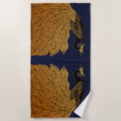 アールヌーボーピーコックウィル・ブラッドリー ビーチタオル (正面)