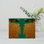 アールヌーボーピーコックウィル・ブラッドリー 箔シーズンポストカード (立ち正面)