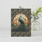 アールヌーボーピーコックオンノートカード1 (スタンド正面)