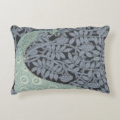 アールヌーボーピーコッククラシックヴィンテージバード アクセントクッション (正面)