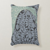 アールヌーボーピーコッククラシックヴィンテージバード アクセントクッション (正面(垂直))