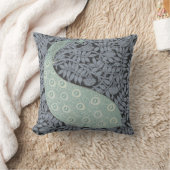 アールヌーボーピーコッククラシックヴィンテージバード クッション (ブランケット)