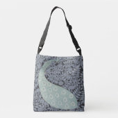 アールヌーボーピーコッククラシックヴィンテージバード クロスボディバッグ (裏面)