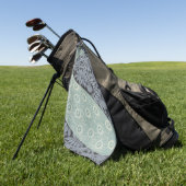 アールヌーボーピーコッククラシックヴィンテージバード ゴルフタオル (グリーン)