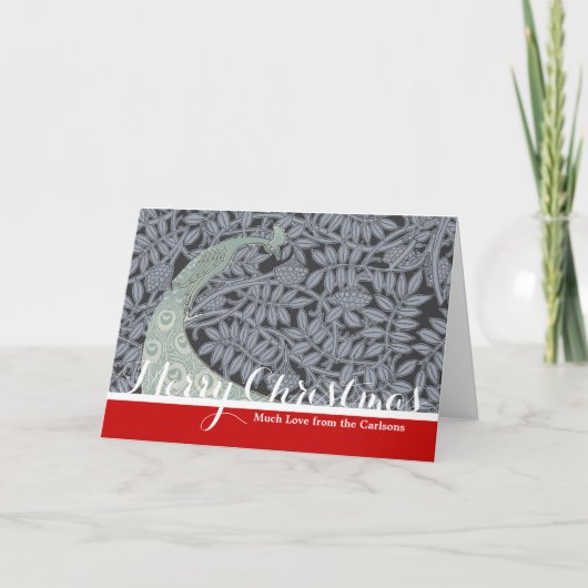 アールヌーボーピーコッククラシックヴィンテージバード シーズンカード (正面)