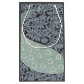 アールヌーボーピーコッククラシックヴィンテージバード スモールペーパーバッグ (裏面)