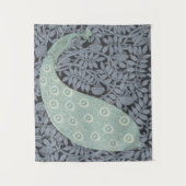 アールヌーボーピーコッククラシックヴィンテージバード タペストリー (正面)