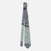 アールヌーボーピーコッククラシックヴィンテージバード ネクタイ (裏面)