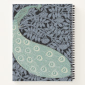 アールヌーボーピーコッククラシックヴィンテージバード ノートブック (裏面)