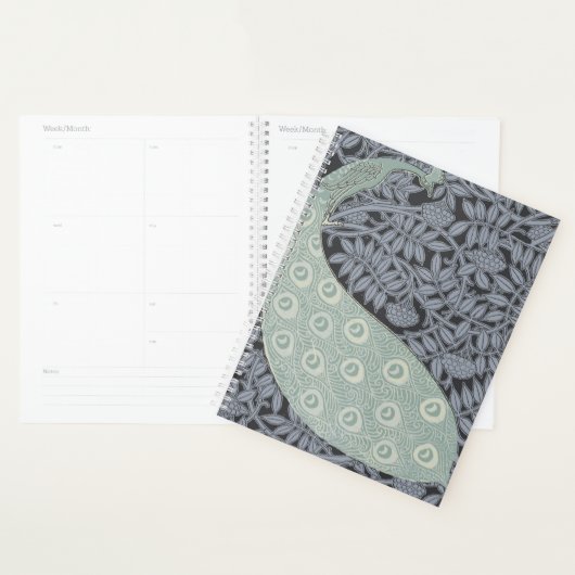 アールヌーボーピーコッククラシックヴィンテージバード プランナー手帳 (ディスプレー)