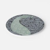 アールヌーボーピーコッククラシックヴィンテージバード ペーパープレート (アングル)