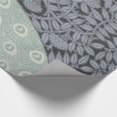 アールヌーボーピーコッククラシックヴィンテージバード ラッピングペーパー (角)