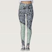 アールヌーボーピーコッククラシックヴィンテージバード レギンス (正面)