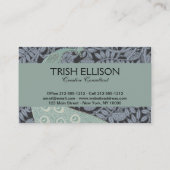 アールヌーボーピーコッククラシックヴィンテージバード 名刺 (裏面)