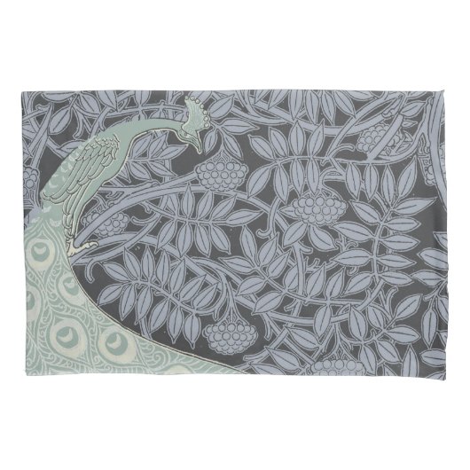 アールヌーボーピーコッククラシックヴィンテージバード 枕カバー (正面)