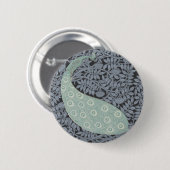 アールヌーボーピーコッククラシックヴィンテージバード 缶バッジ (正面&裏面)