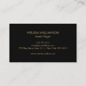 アールヌーボーピーコックスのロゴ美しいブロガー 名刺 (裏面)