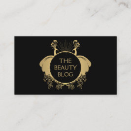 アールヌーボーピーコックスのロゴ美しいブロガー 名刺