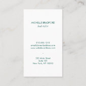 アールヌーボーピーコックスモノグラムのロゴ金ゴールド/緑 名刺 (裏面)