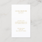 アールヌーボーピーコックスモノグラムロゴ金ゴールド/ホワイト 名刺 (裏面)