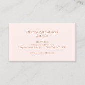 アールヌーボーピーコックスロゴバラ金ゴールド/ピンク 名刺 (裏面)