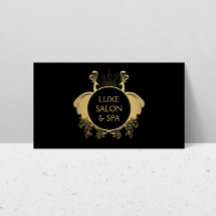 アールヌーボーピーコックスロゴ金ゴールド/ブラック