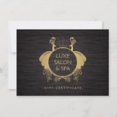 アールヌーボーピーコックス金ゴールド/木目ギフトカード (正面)