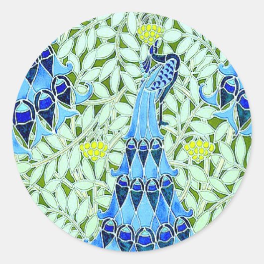 アールヌーボーピーコックス ラウンドシール (正面)