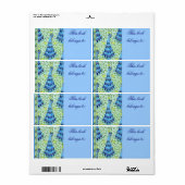 アールヌーボーピーコックス ラベル (フルシート)