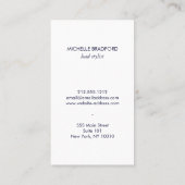 アールヌーボーピーコックスMonogramロゴ金ゴールド/ネイビー 名刺 (裏面)