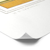 アールヌーボーピーコックテキスタイルデコヴェルヌアイルブルー ポスター (角)