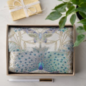 アールヌーボーピーコックバタフライアイボリーデクページ 薄葉紙 (ギフト)