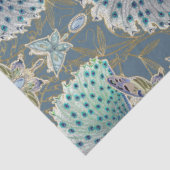 アールヌーボーピーコックバタフライネイビーデコデコデコページ 薄葉紙 (詳細)