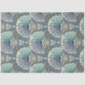 アールヌーボーピーコックバタフライネイビーデコデコデコページ 薄葉紙 (正面)