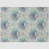 アールヌーボーピーコックバタフライLtブルーデクページ 薄葉紙 (正面)