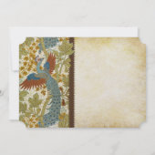 アールヌーボーピーコックバード結婚式招待状3 招待状 (裏面)