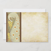 アールヌーボーピーコックバード結婚式招待状 招待状 (裏面)