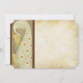 アールヌーボーピーコックバード結婚式招待状 招待状 (裏面)