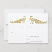 アールヌーボーピーコックパレード応答カード 出欠カード (正面)