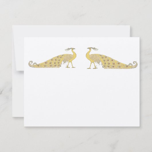 アールヌーボーピーコックパレード応答カード 出欠カード (裏面)