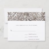 アールヌーボーピーコックパレード応答カード 出欠カード (正面)