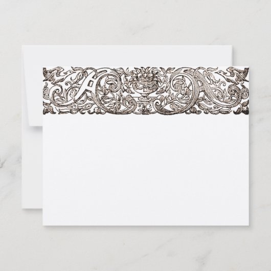 アールヌーボーピーコックパレード応答カード 出欠カード (裏面)