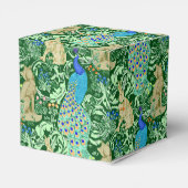 アールヌーボーピーコックプリントコバルトブルー&グリーン フェイバーボックス (裏面サイド)