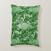 アールヌーボーピーコックプリントフォレストグリーン アクセントクッション (裏面(縦))