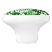 アールヌーボーピーコックプリントフォレストグリーン セラミックノブ (側面)