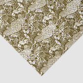 アールヌーボーピーコックプリントブラウンアンドクリーム 薄葉紙 (詳細)