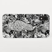 アールヌーボーピーコックプリント白黒 Case-Mate iPhoneケース (裏面(横))