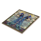 アールヌーボーピーコックローヴバードバラつる植物スイング タイル (側面)