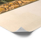 アールヌーボーピーコックヴィンテージデザインソンレルポスター ポスター (角)