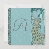 アールヌーボーピーコック招待状 招待状 (裏面)